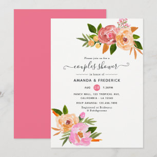 Invitation Douche de Couple Florale de Printemps