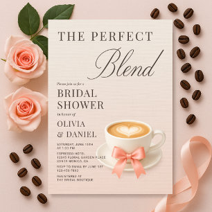 Invitation Douche de Couple The Perfect Blend Café