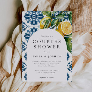 Invitation Douche de couples italiens Positano Citron