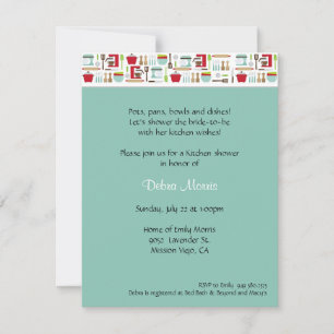 Invitation Douche de cuisine