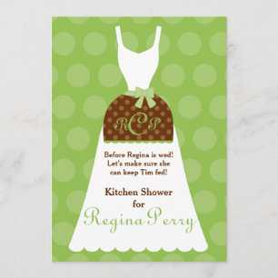 Invitation Douche de cuisine nuptiale - Apron de chaux