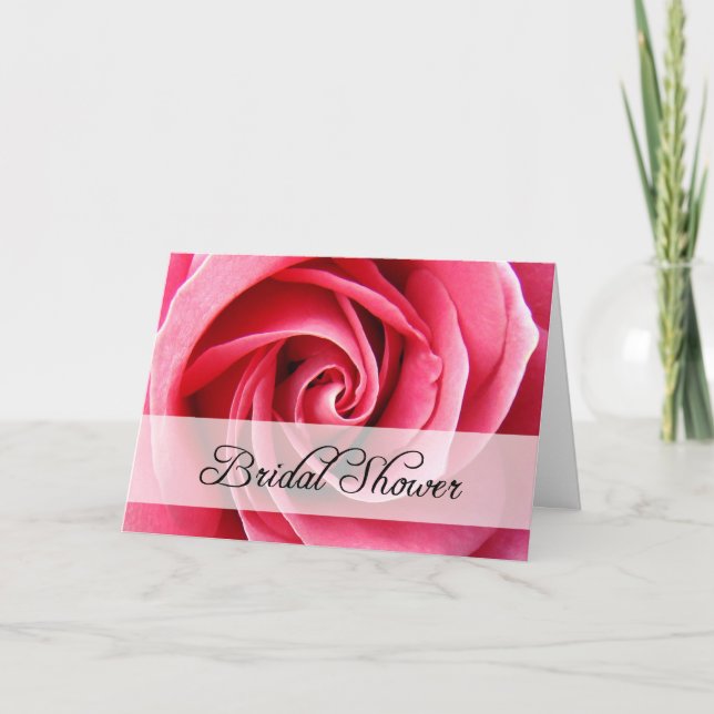 Invitation douche de la nuptiale : Rose rose : (Devant)