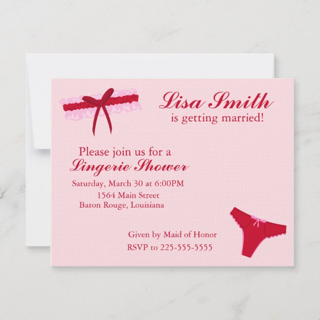 Invitation Douche de lingerie (Devant)