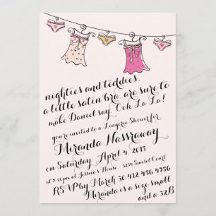 INVITATION DOUCHE DE LINGERIE DE //D'INVITATION DE PARTIE DE