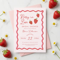 Douche de mariage amour fraise rouge sucrée