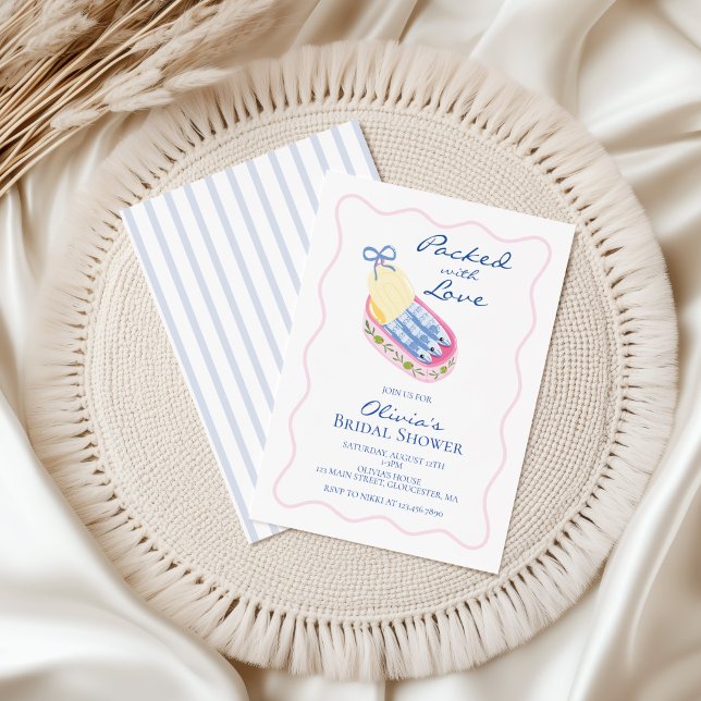 Invitation Douche de Mariage aux Sardines 'Packed with Love' (Créateur téléchargé)