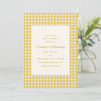 Douche de Mariage Classique Prépa en Gingham Jaune