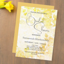 Douche de mariage subtile sur fond floral pastel