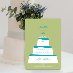 Invitation Douche de Mariage Turquoise glacé mood Couple