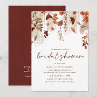 Douche de Mariée Feuilles d'Automne Brun Orange