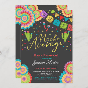 Invitation Douche de moyenne de Nacho d'invitation de baby