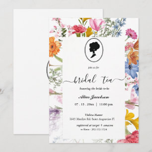 Invitation douche de nuptiale à fleurs vintages