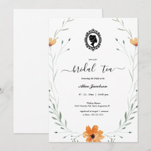 Invitation douche de nuptiale à fleurs vintages