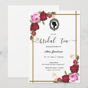Invitation douche de nuptiale à fleurs vintages