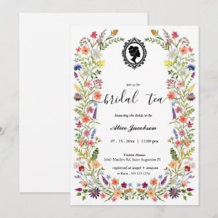 Invitation douche de nuptiale à fleurs vintages