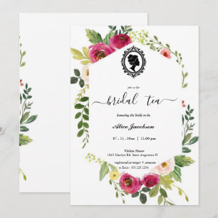 Invitation douche de nuptiale à fleurs vintages