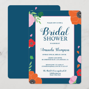 Invitation Douche de nuptiale florale moderne