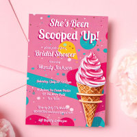 Douche de nuptiale rose crème glacée rétro