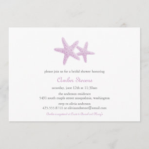 Invitation Douche de paires d'étoiles de mer/invitation de