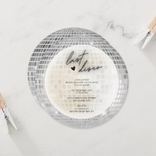 Invitation Douche dernière disco rétro