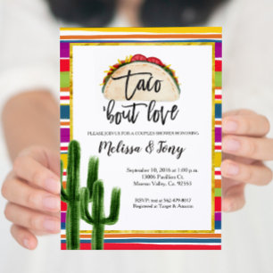 Invitation Douche en couple Cactus Fiesta Mexicaine