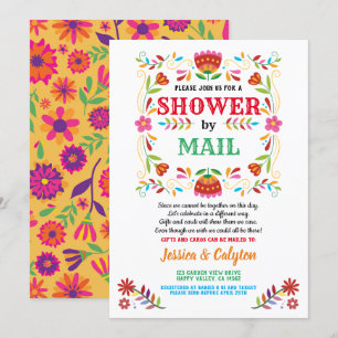 Invitation Douche fiesta par douche longue distance par courr
