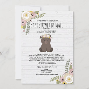 Invitation Douche Florale Dusty Par Courrier