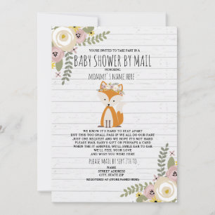 Invitation Douche Florale Dusty Par Mail Fox