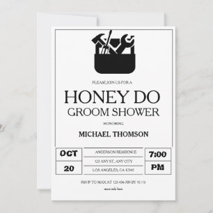 Invitation Douche Honey Do Groom