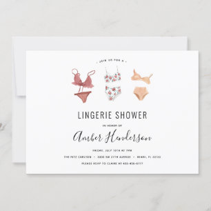 Invitation Douche Lingerie