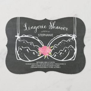 Invitation Douche Lingerie Chalkboard unique