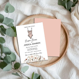 Invitation Douche Lingerie Neutre Faite À Main Fluale Négligé