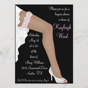Invitation Douche Lingerie nuptiale ethnique personnalisée