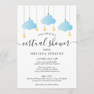 Invitation Douche longue distance virtuelle en ligne par cour