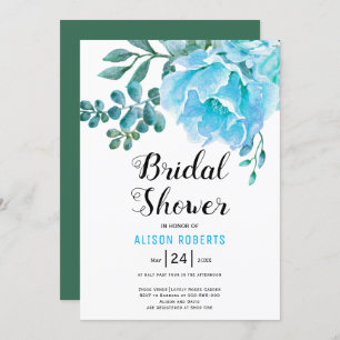Invitation Douche mariage couleur bleu