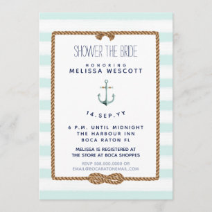 Invitation Douche nautique de la mariée Infinity Knot Mousse