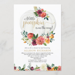 Invitation Douche non sexiste par baby shower d'automne du co