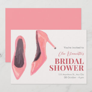 Invitation Douche nuptiale à main rose