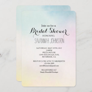 Invitation Douche nuptiale Aqua Pink Yellow Tie Dye