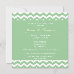 Invitation Douche nuptiale au chevron tendance, élégante et c