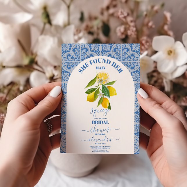 Invitation Douche nuptiale au citron Elle a trouvé son presso (Créateur téléchargé)