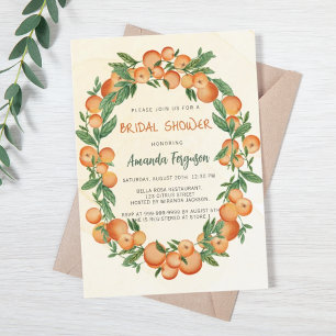 Invitation Douche nuptiale aux agrumes d'orange