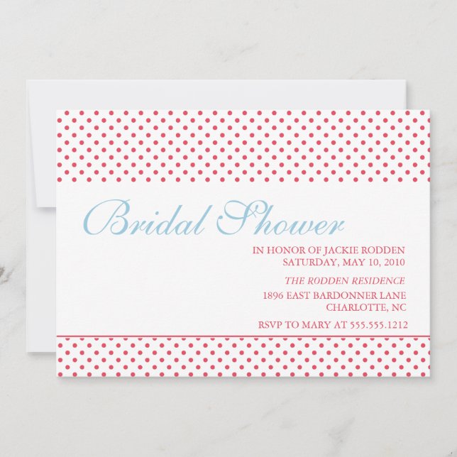 Invitation douche nuptiale brillante et audacieuse (Devant)