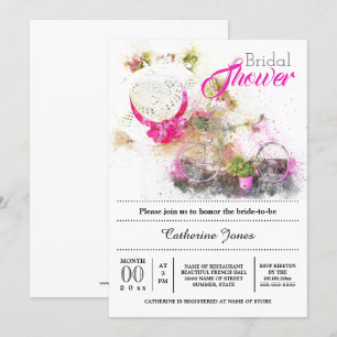 Invitation Douche nuptiale de casquette floral français d'été
