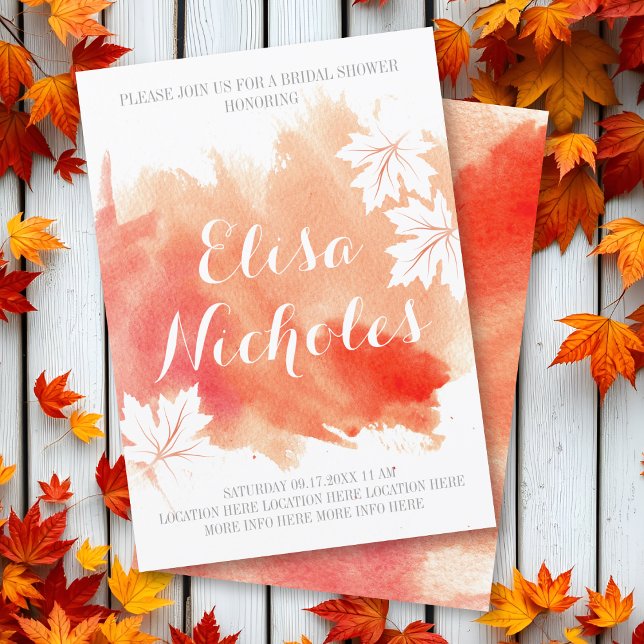 Invitation Douche nuptiale de corail abstraite moderne (Créateur téléchargé)