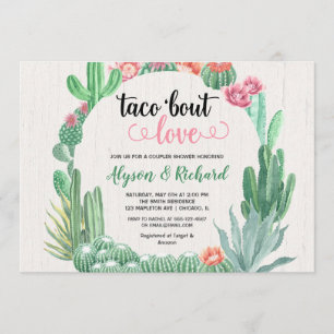 Invitation Douche nuptiale de couples de fiesta, amour