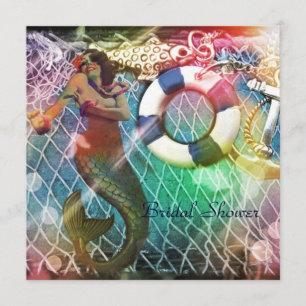 Invitation Douche nuptiale de la plage de sirènes d'ancrage v