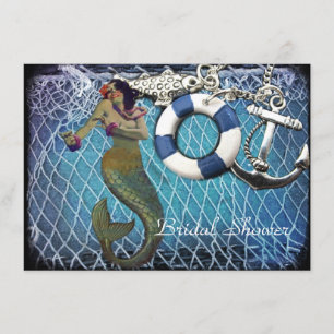 Invitation Douche nuptiale de la plage de sirènes d'ancrage v