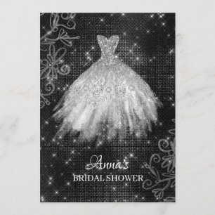 Invitation Douche nuptiale de robe de mariée de robe de