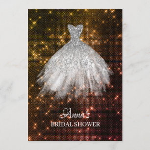 Invitation Douche nuptiale de robe de robe de parties